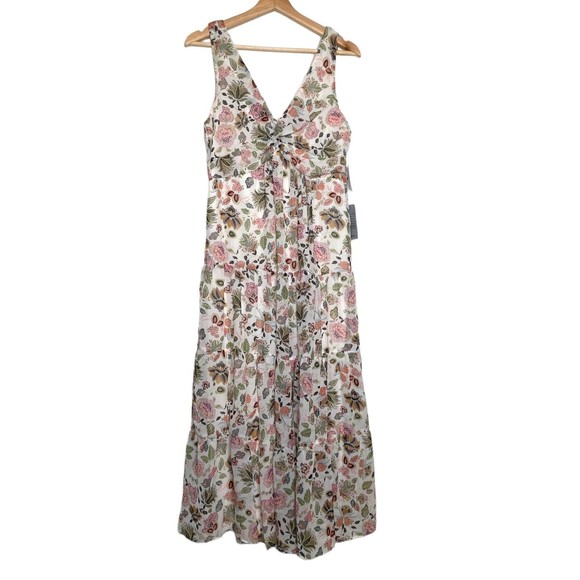 Gabby Skye Women's Sleeveless V-Neck Floral Print Knot Front Dress Size 12 NWT - Picture 5 of 13